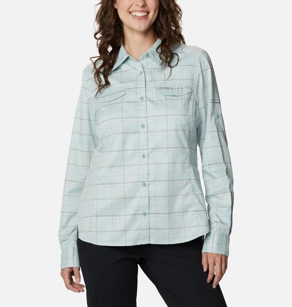 Columbia Silver Ridge Shirts Green For Women's NZ65139 New Zealand